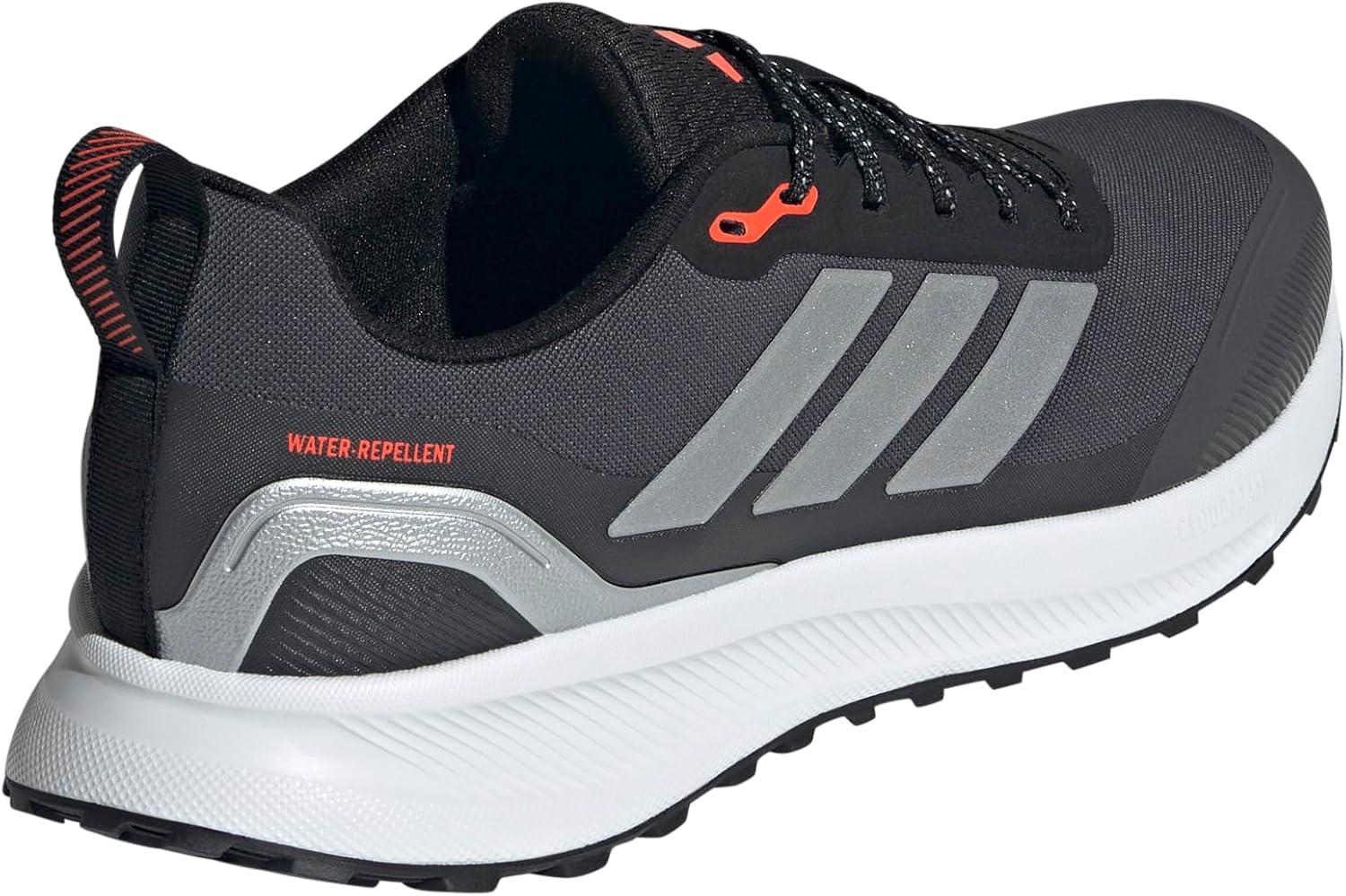 imageadidas Mens Run Falcon 5 Trail SneakerBlackSilver MetallicCarbon