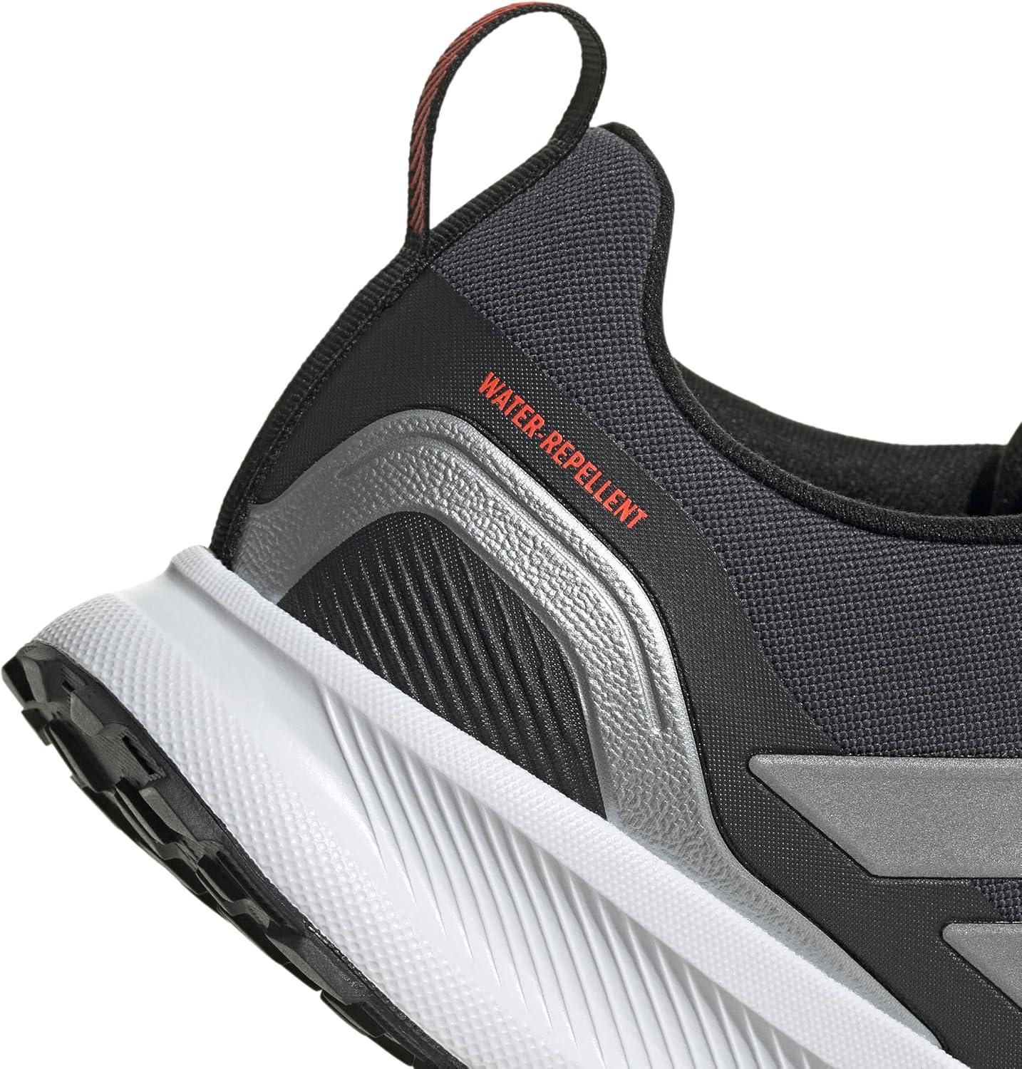 imageadidas Mens Run Falcon 5 Trail SneakerBlackSilver MetallicCarbon