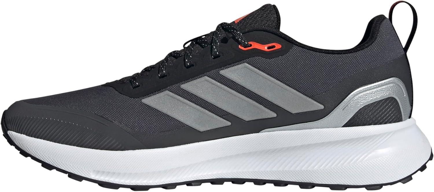 imageadidas Mens Run Falcon 5 Trail SneakerBlackSilver MetallicCarbon