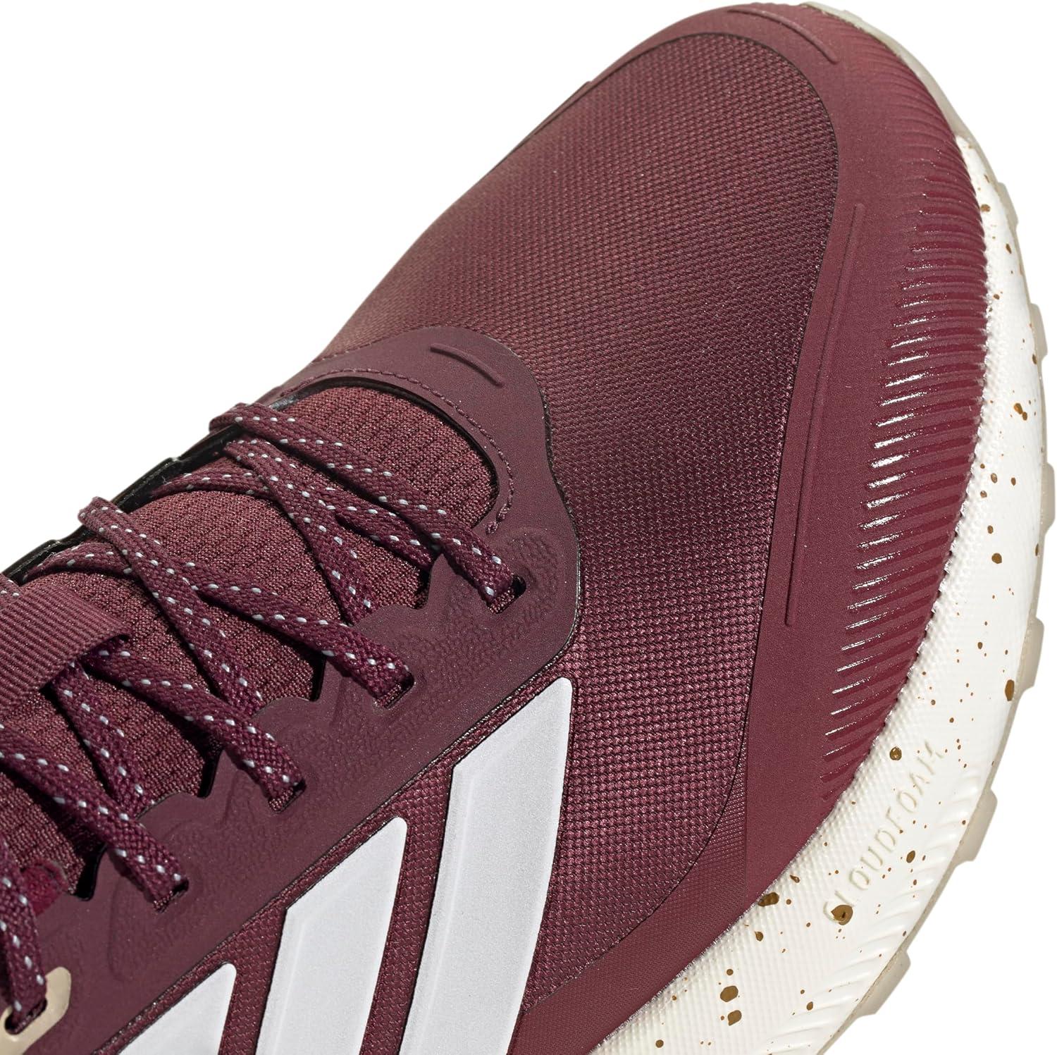 imageadidas Mens Run Falcon 5 Trail SneakerMaroonWhiteBronze Strata