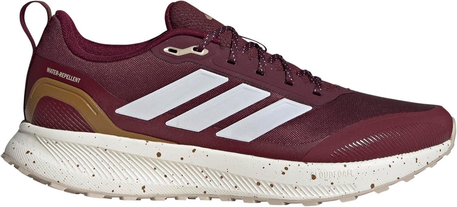 imageadidas Mens Run Falcon 5 Trail SneakerMaroonWhiteBronze Strata