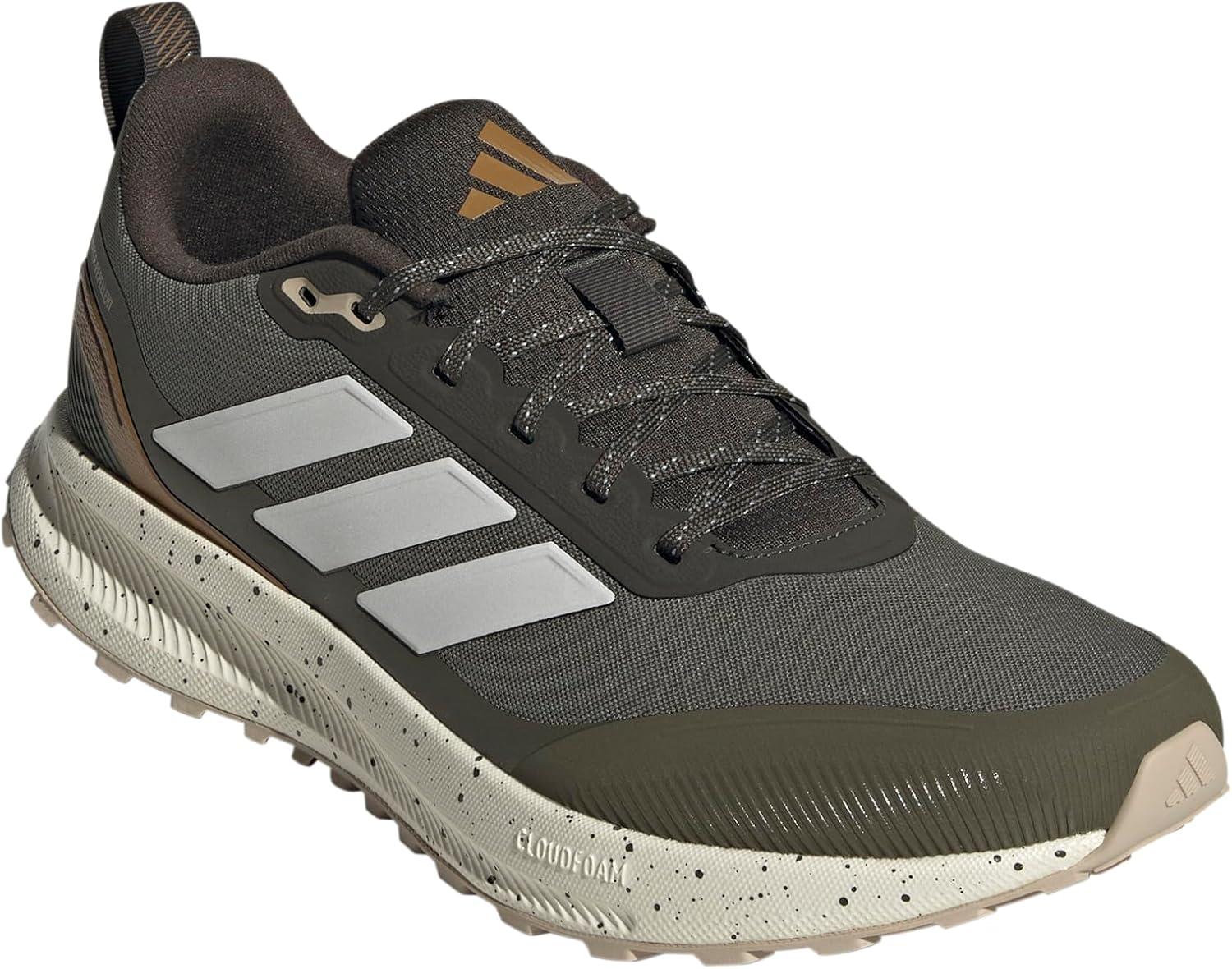 imageadidas Mens Run Falcon 5 Trail SneakerShadow OliveWhiteBronze Strata