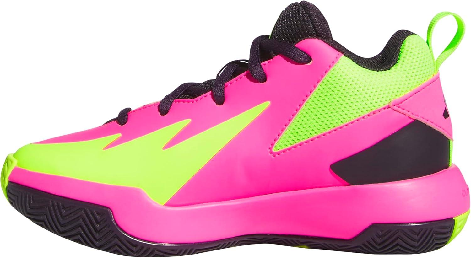 imageadidas UnisexChild Cross Em Up Select BasketballLucid PinkAurora BlackLucid Lemon