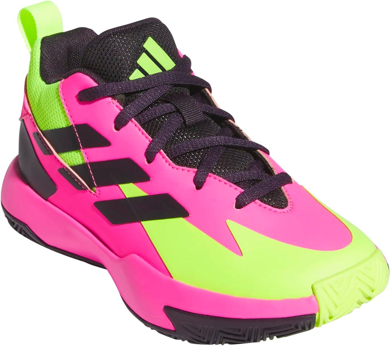 imageadidas UnisexChild Cross Em Up Select BasketballLucid PinkAurora BlackLucid Lemon