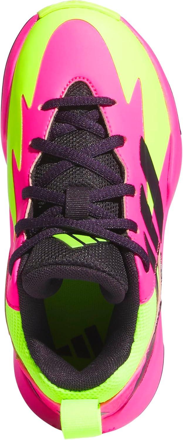 imageadidas UnisexChild Cross Em Up Select BasketballLucid PinkAurora BlackLucid Lemon