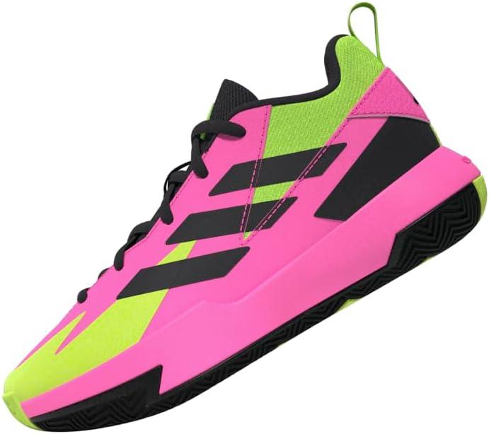 imageadidas UnisexChild Cross Em Up Select BasketballLucid PinkAurora BlackLucid Lemon