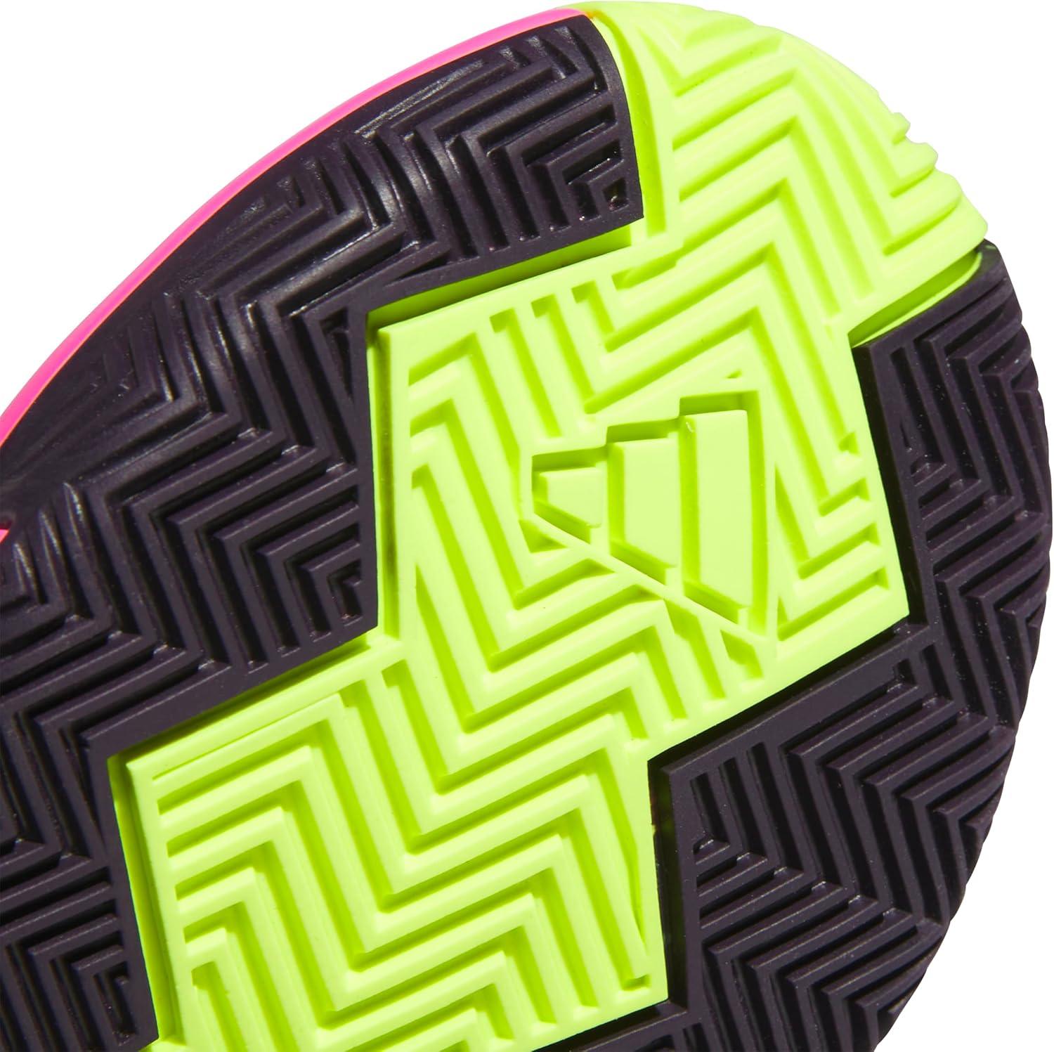 imageadidas UnisexChild Cross Em Up Select BasketballLucid PinkAurora BlackLucid Lemon