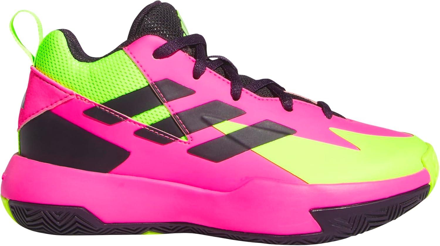 imageadidas UnisexChild Cross Em Up Select BasketballLucid PinkAurora BlackLucid Lemon