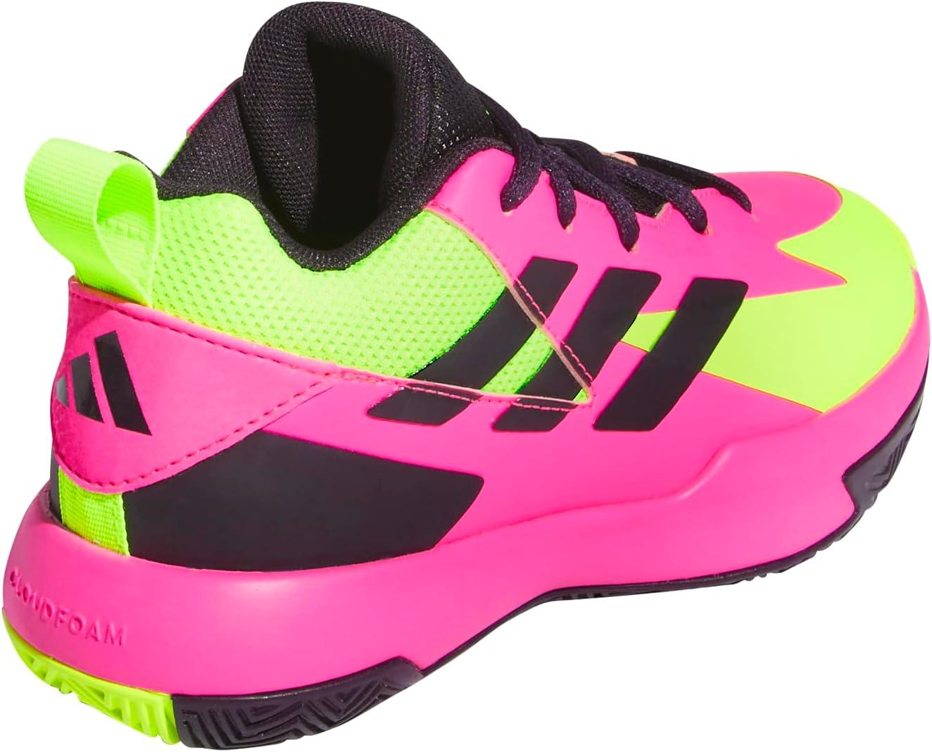 imageadidas UnisexChild Cross Em Up Select BasketballLucid PinkAurora BlackLucid Lemon
