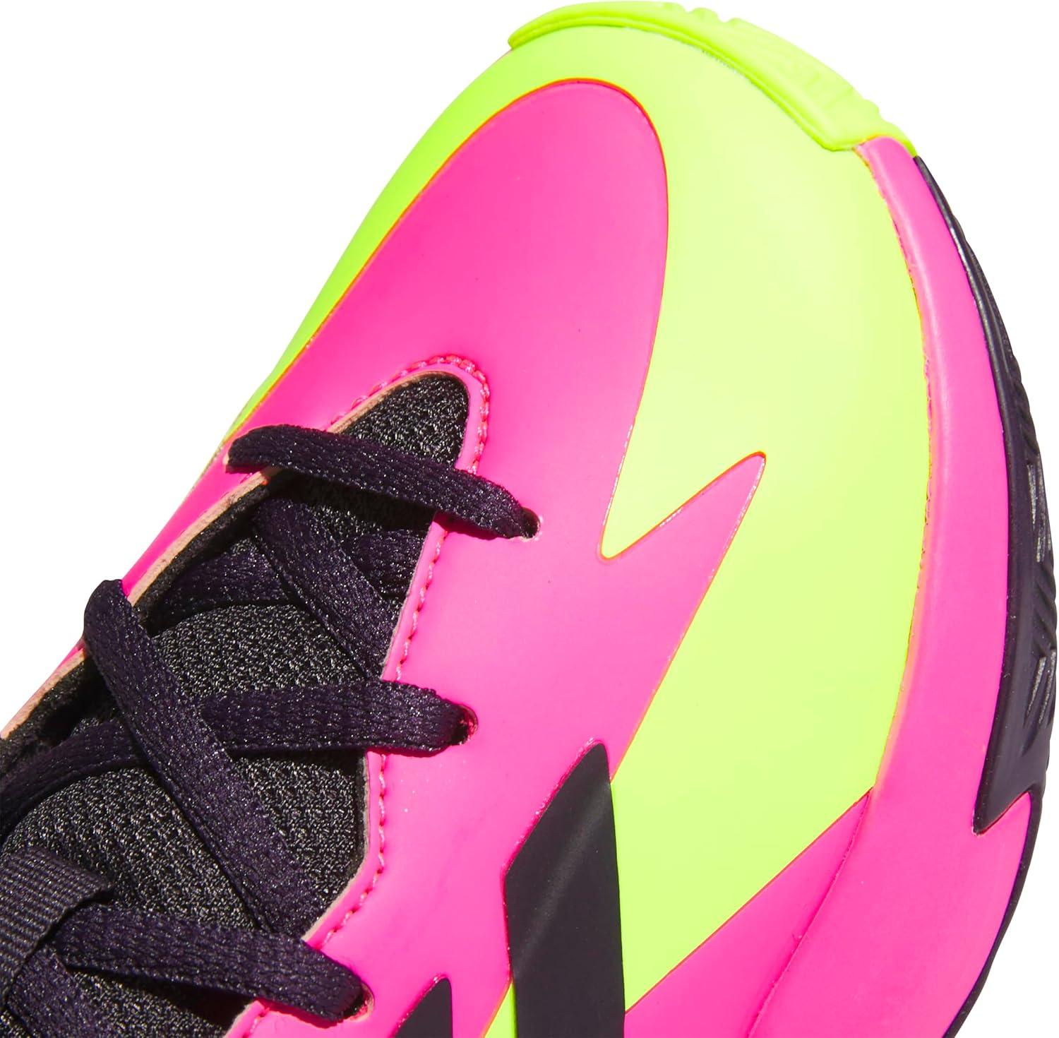 imageadidas UnisexChild Cross Em Up Select BasketballLucid PinkAurora BlackLucid Lemon