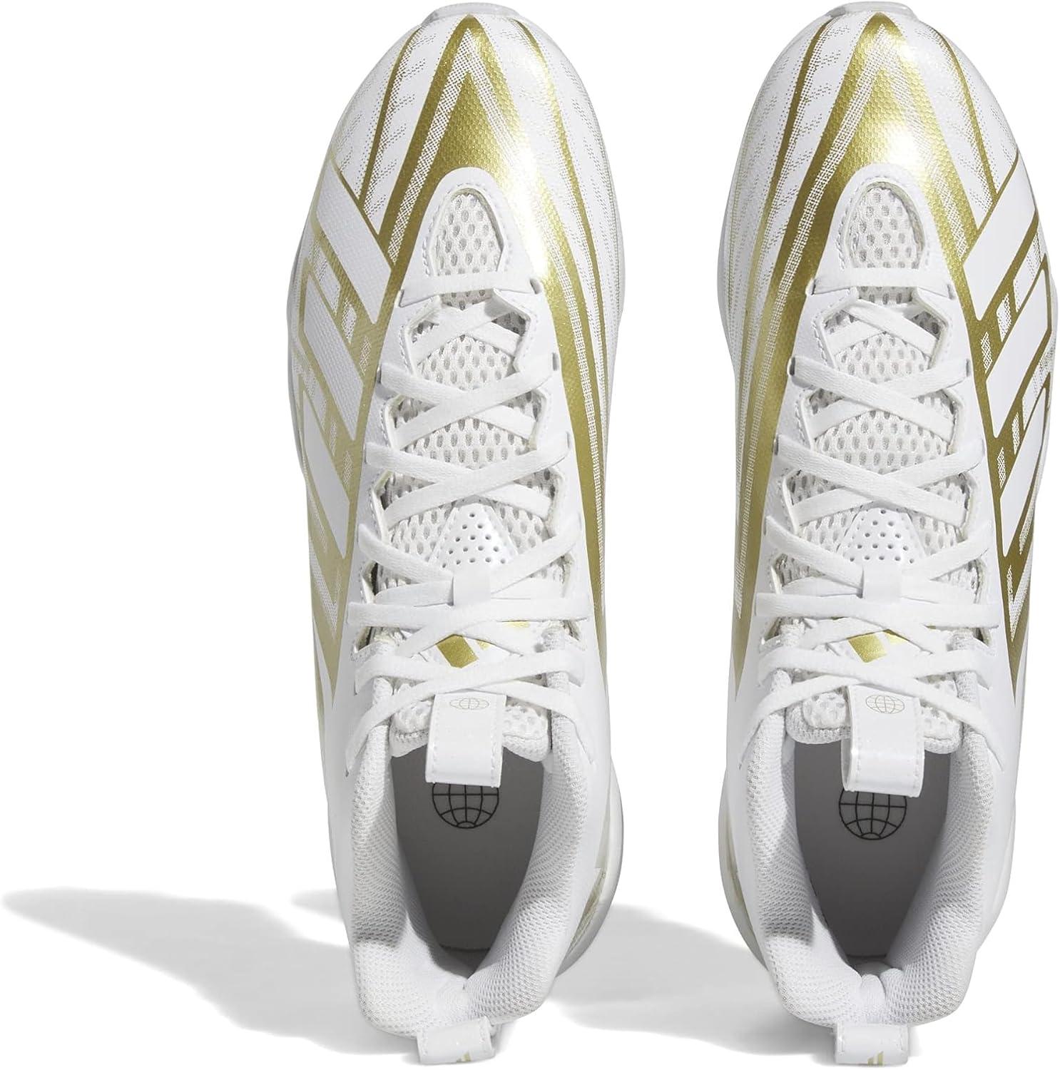 imageadidas UnisexChild Freak Spark Md 23 Inline Football Cleats ShoeWhiteWhiteGold Metallic