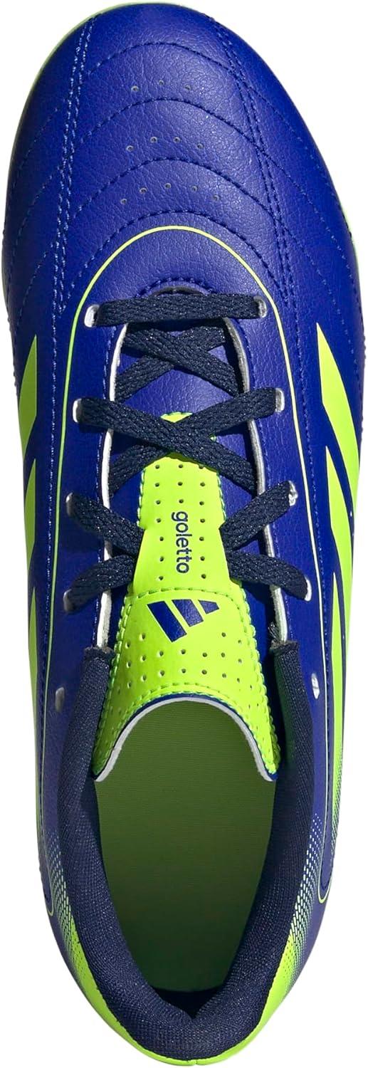 imageadidas UnisexChild Goletto Ix Firm Multi Ground SneakerLucid BlueLucid LemonDark Blue