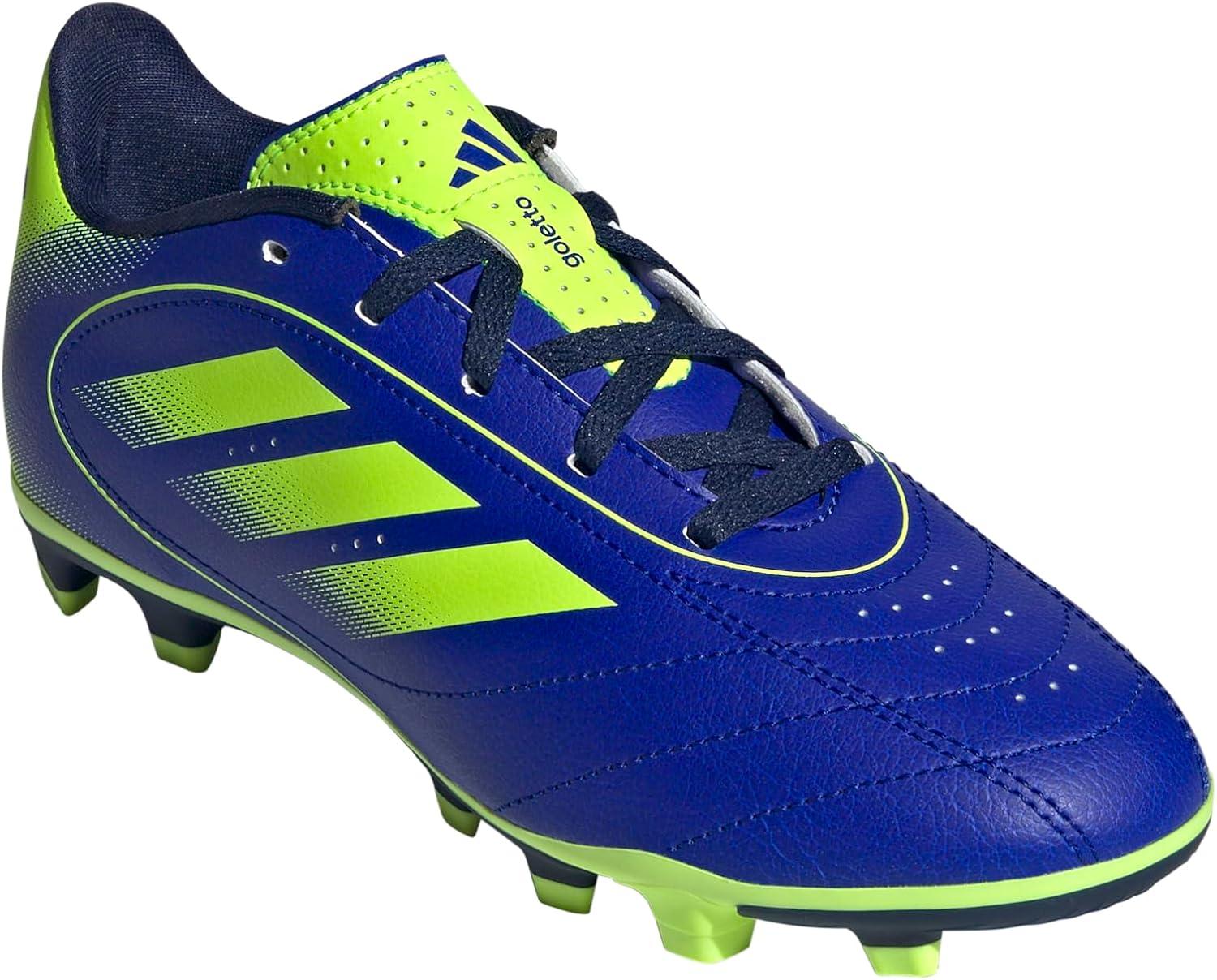 imageadidas UnisexChild Goletto Ix Firm Multi Ground SneakerLucid BlueLucid LemonDark Blue