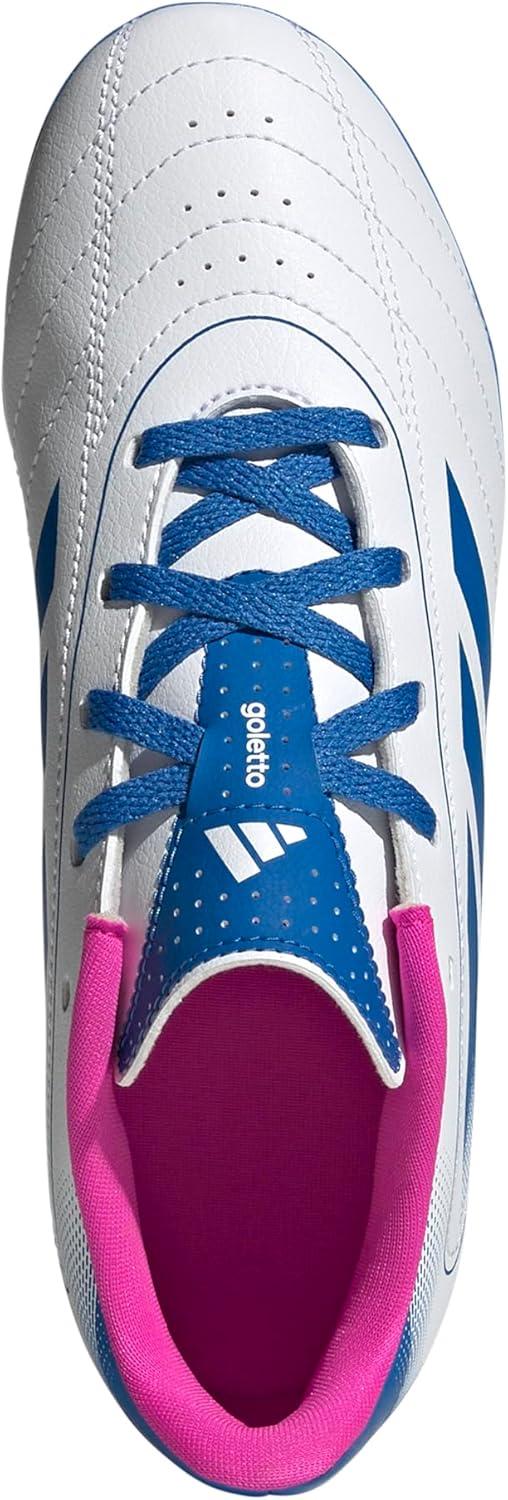 imageadidas UnisexChild Goletto Ix Firm Multi Ground SneakerWhiteBright RoyalTeam Shock Pink