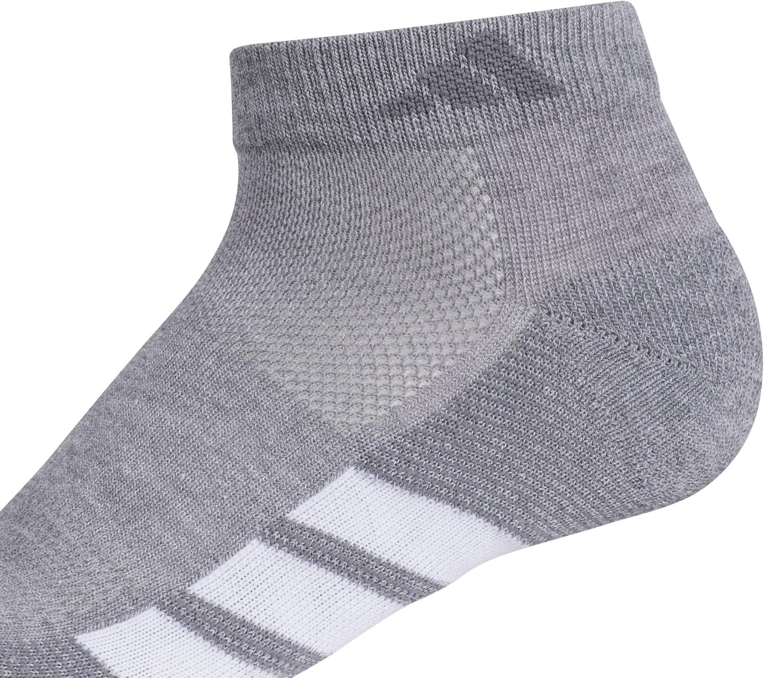 imageadidas Womens All Day Training Low Cut Socks 3Pair athletic performance with targeted cushion for runningGreyWhiteBlack