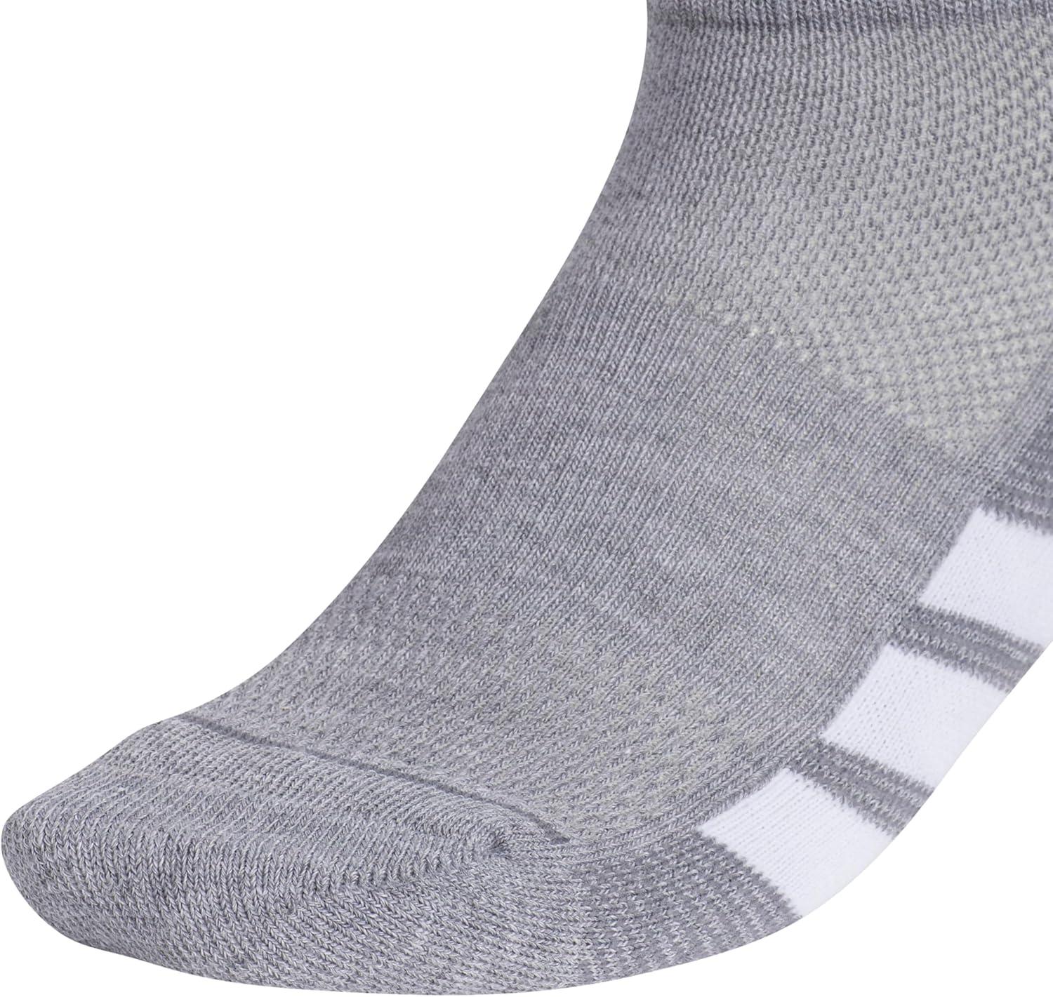 imageadidas Womens All Day Training Low Cut Socks 3Pair athletic performance with targeted cushion for runningGreyWhiteBlack