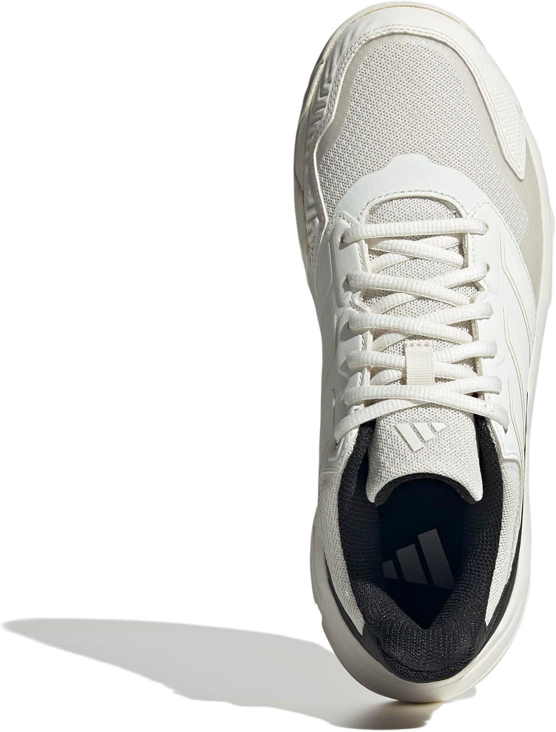 imageadidas Womens Courtjam Control 3 Tennis SneakerOff WhiteOff WhiteChampagne Metallic