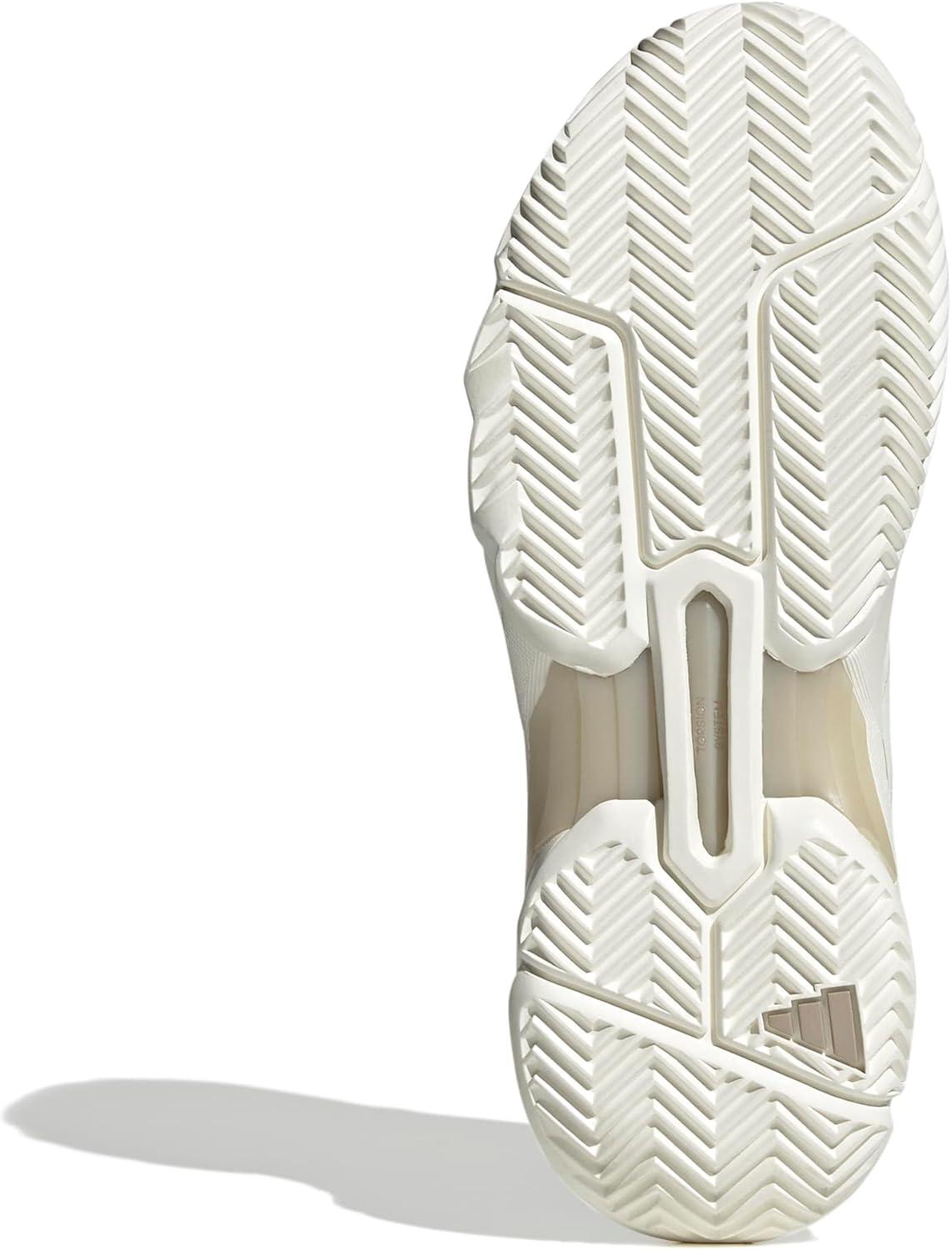 imageadidas Womens Courtjam Control 3 Tennis SneakerOff WhiteOff WhiteChampagne Metallic