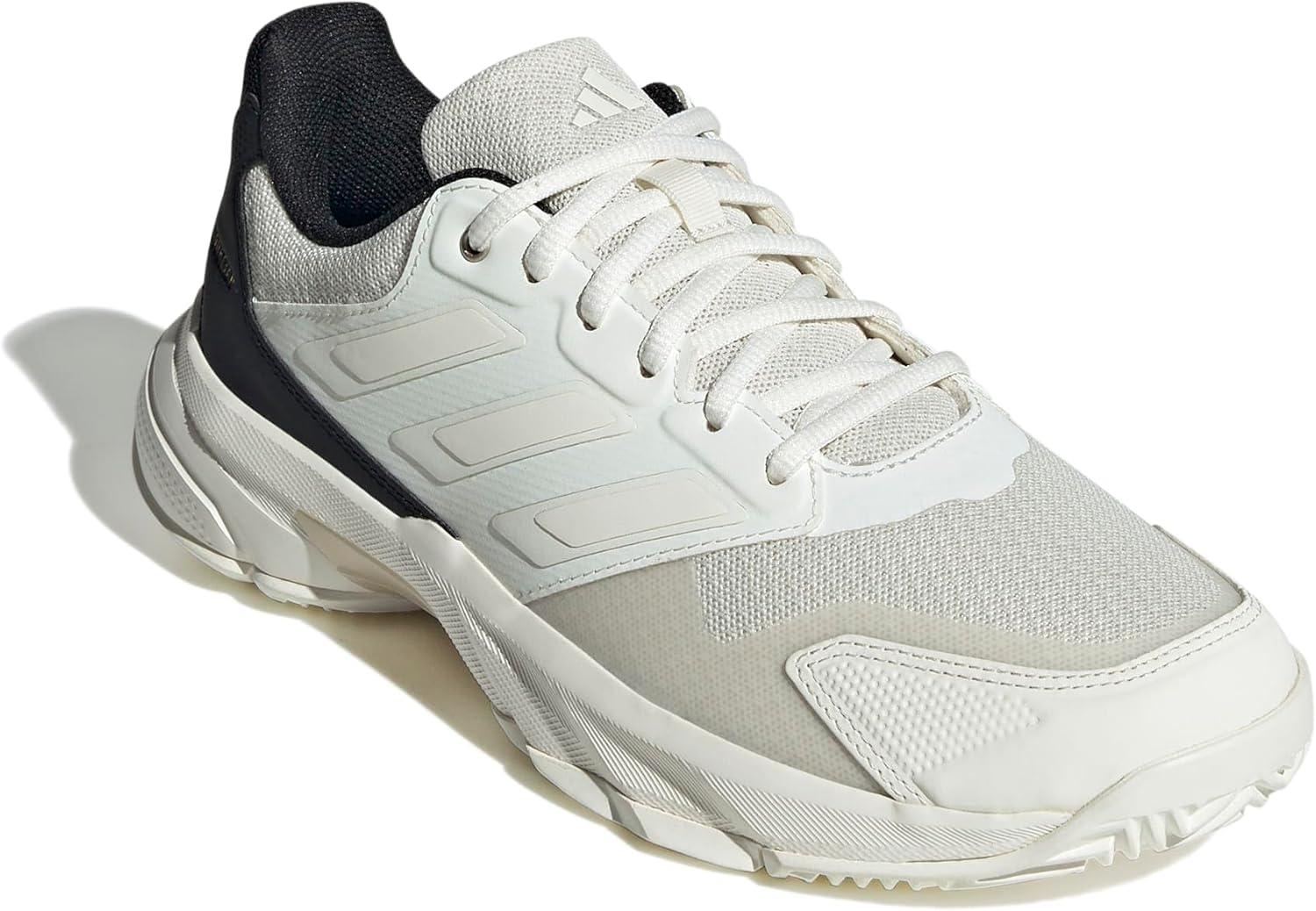 imageadidas Womens Courtjam Control 3 Tennis SneakerOff WhiteOff WhiteChampagne Metallic