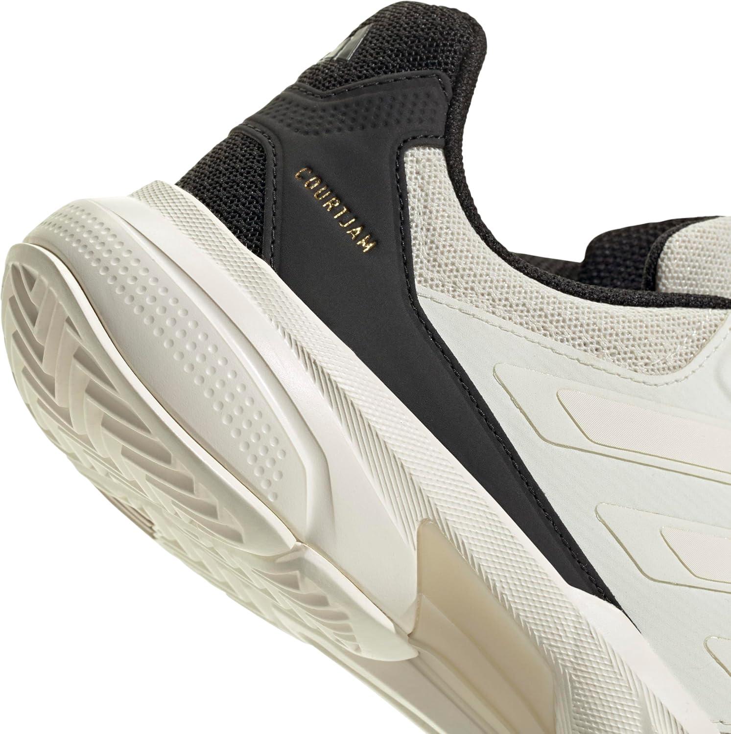 imageadidas Womens Courtjam Control 3 Tennis SneakerOff WhiteOff WhiteChampagne Metallic