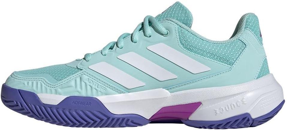 imageadidas Womens Courtjam Control 3 Tennis SneakerSemi Flash AquaWhiteCobalt Blue