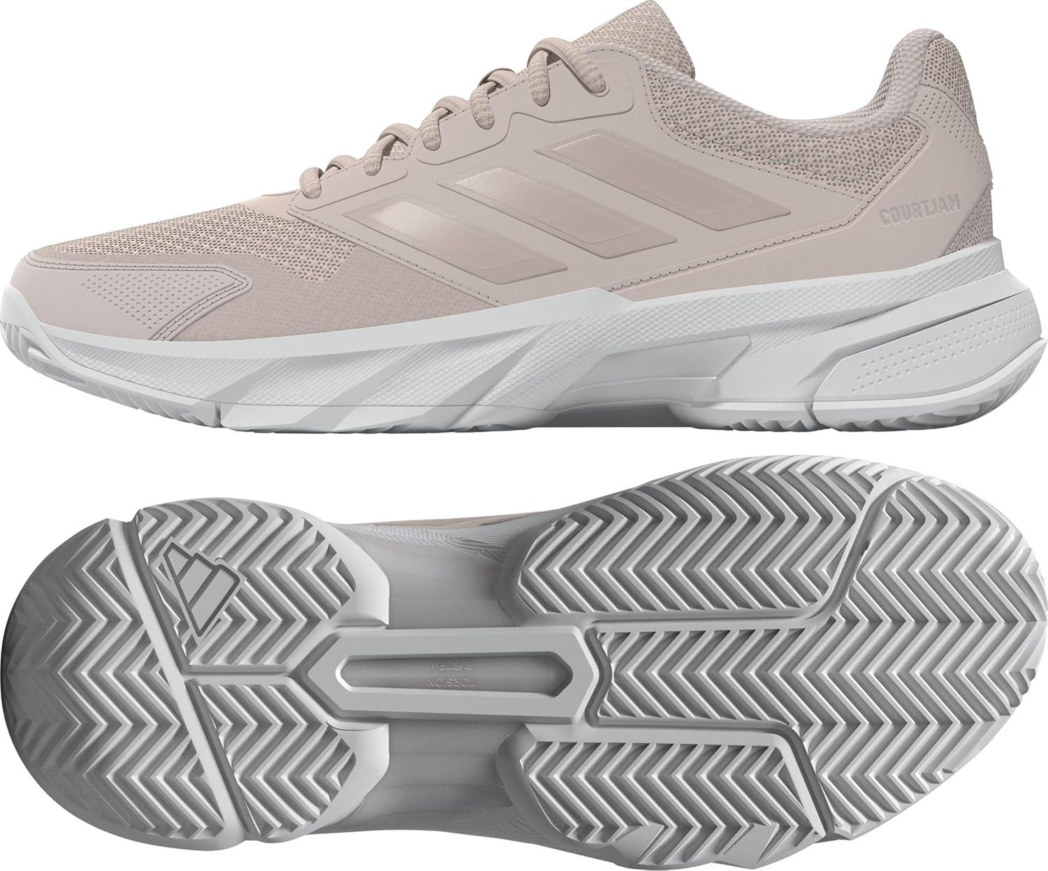 imageadidas Womens Courtjam Control 3 Tennis SneakerWonder QuartzCrystal White