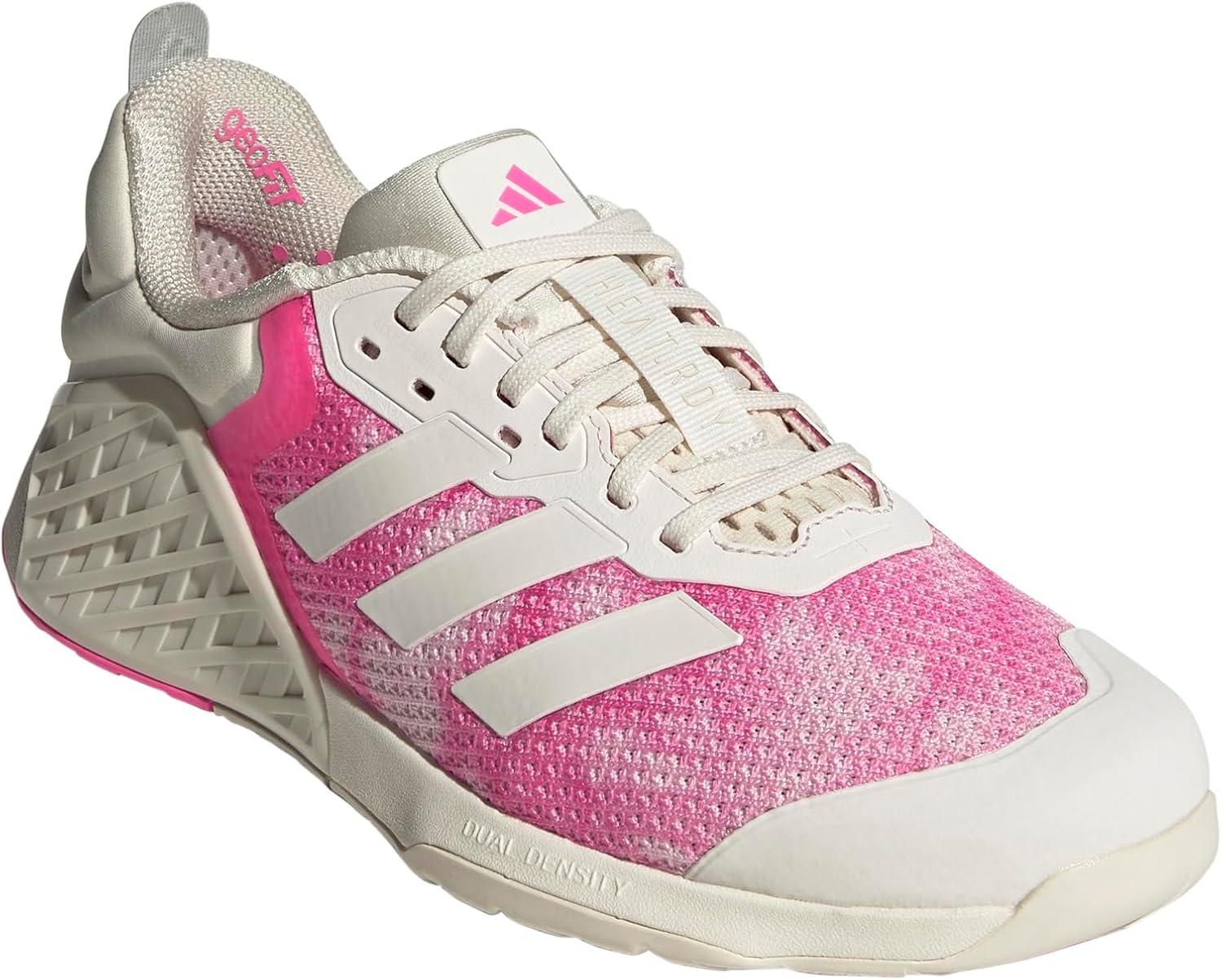 imageadidas Womens Dropset 3 TrainingChalk WhiteChalk WhiteLucid Pink