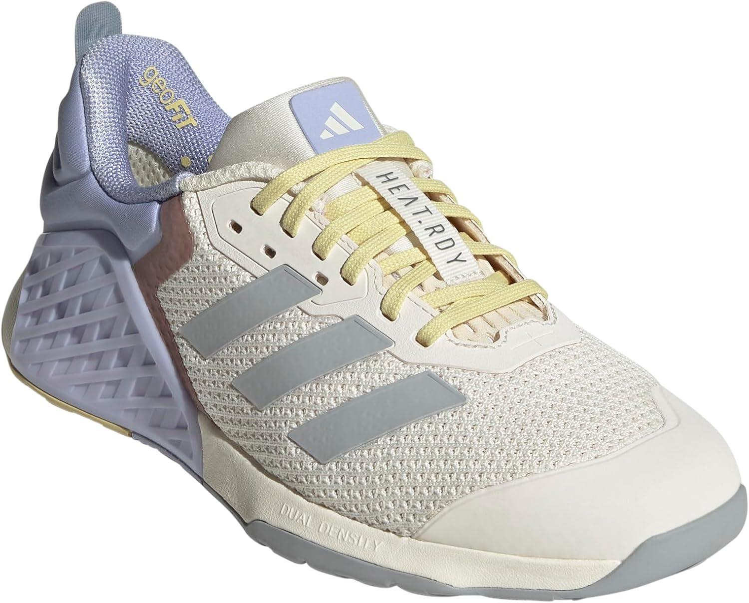imageadidas Womens Dropset 3 TrainingChalk WhiteHalo SilverViolet Tone