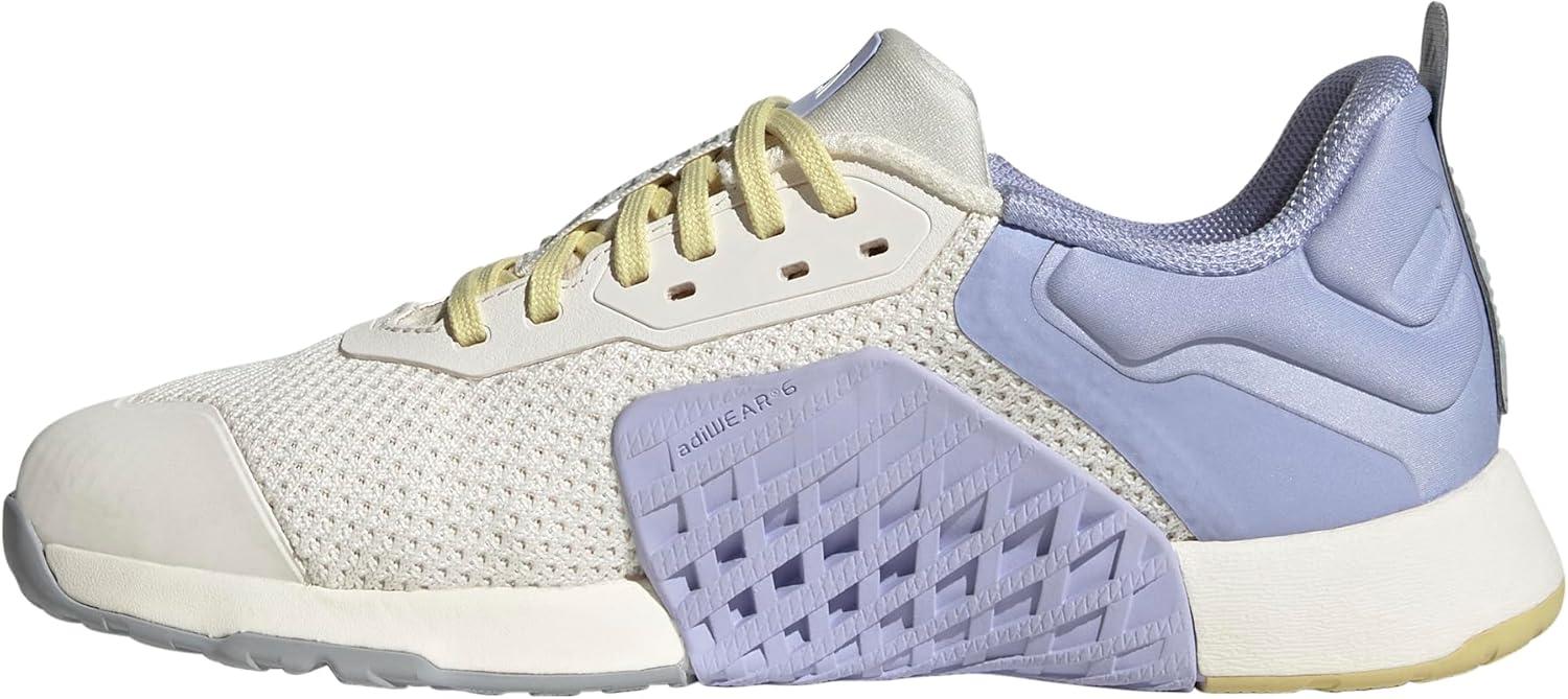 imageadidas Womens Dropset 3 TrainingChalk WhiteHalo SilverViolet Tone