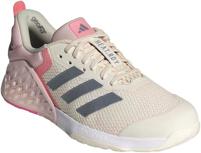 imageadidas Womens Dropset 3 TrainingChalk WhiteIron MetallicSemi Pink Spark