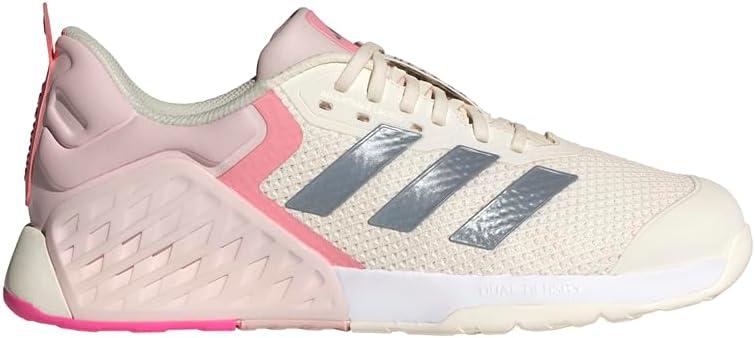 imageadidas Womens Dropset 3 TrainingChalk WhiteIron MetallicSemi Pink Spark