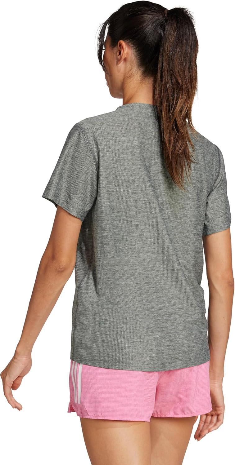 imageadidas Womens Own The Run TShirtGreyWhite Melange