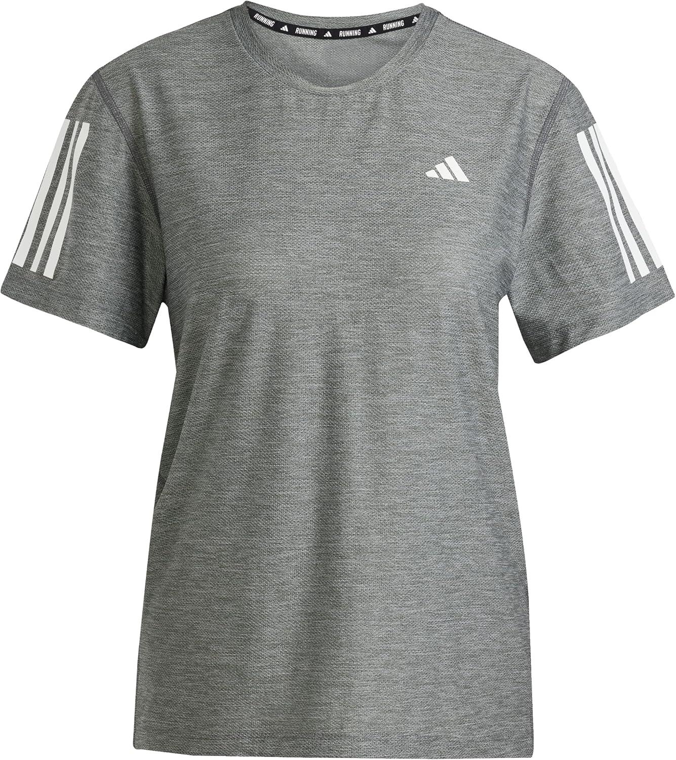 imageadidas Womens Own The Run TShirtGreyWhite Melange