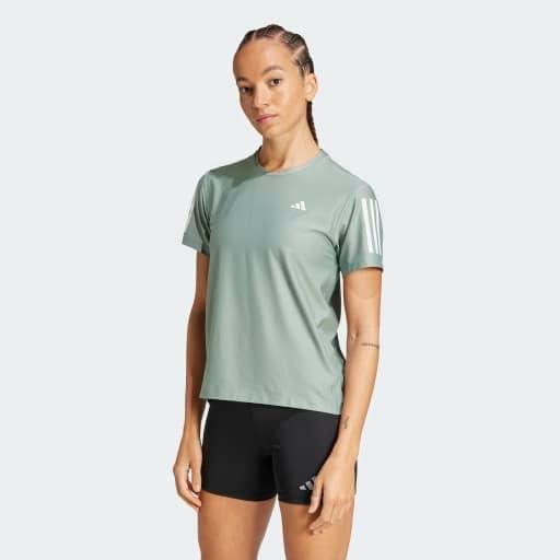 imageadidas Womens Own The Run TShirtSilver Green