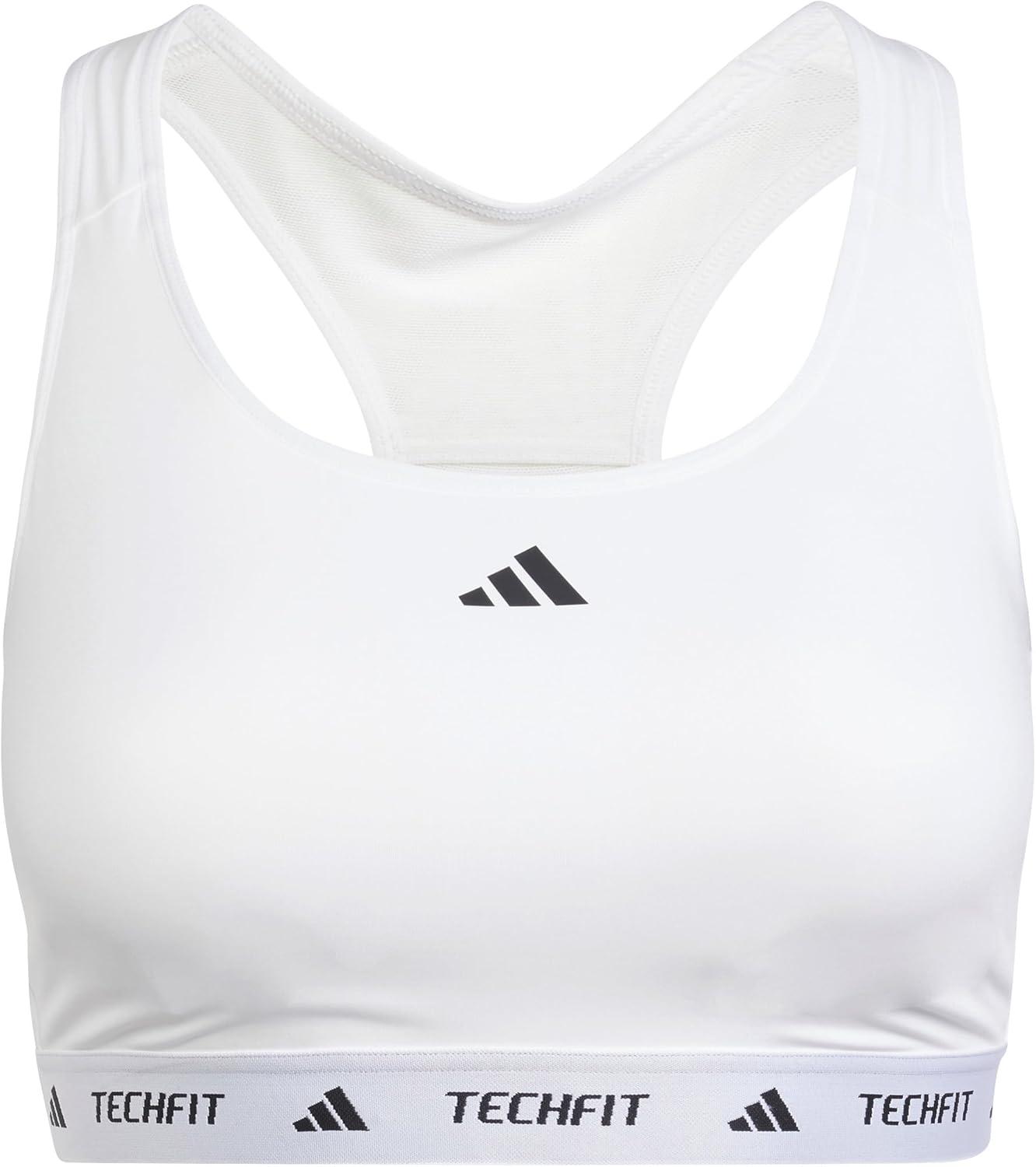 imageadidas Womens Plus Size Powerreact Techfit Training BraWhite