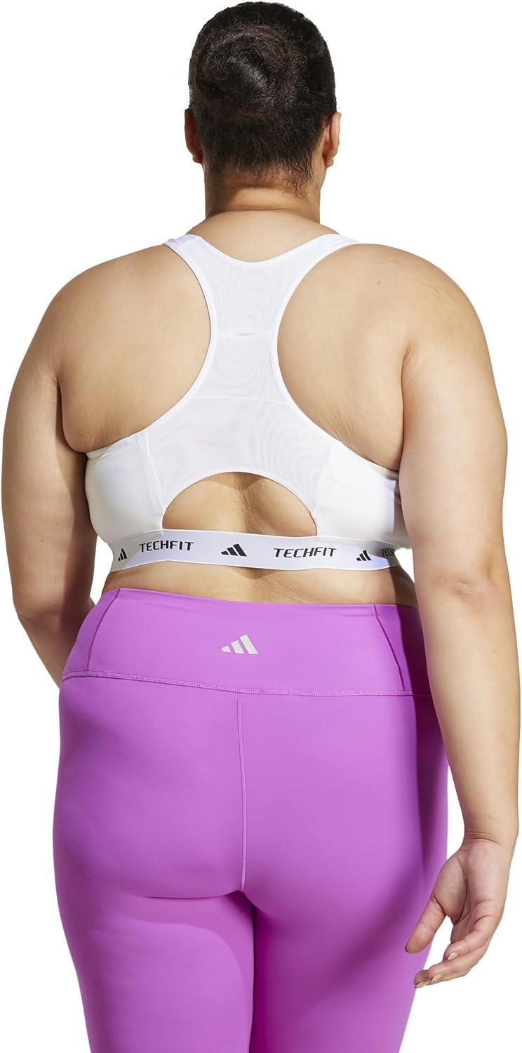 imageadidas Womens Plus Size Powerreact Techfit Training BraWhite