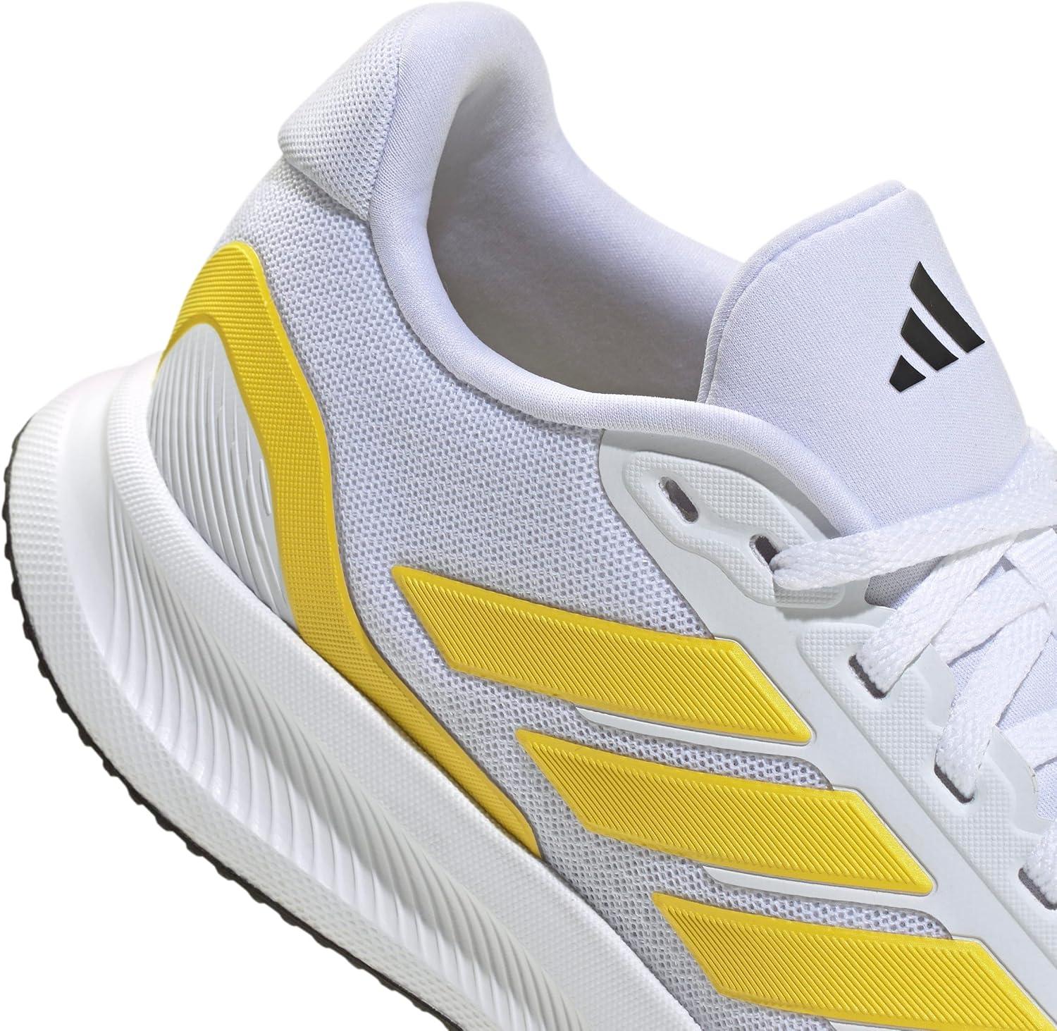 imageadidas Womens Run Falcon 5 SneakersCloud White Yellow Core Black