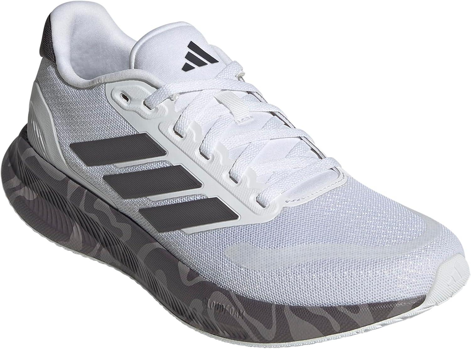 imageadidas Womens Run Falcon 5 SneakersWhiteGrey StrataCore Black