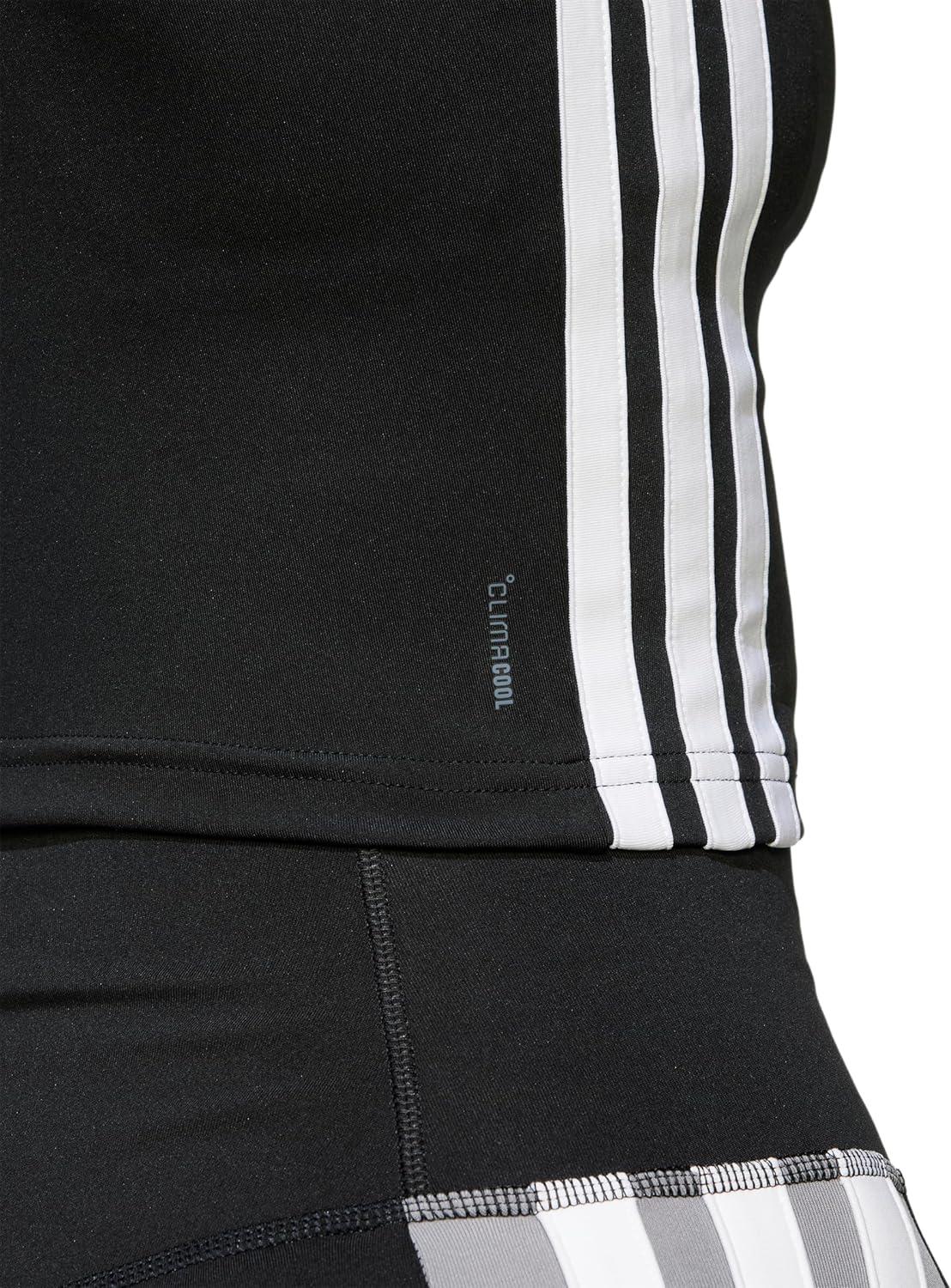 imageadidas Womens Train Essentials 3Stripes Cropped Tank TopBlackWhite