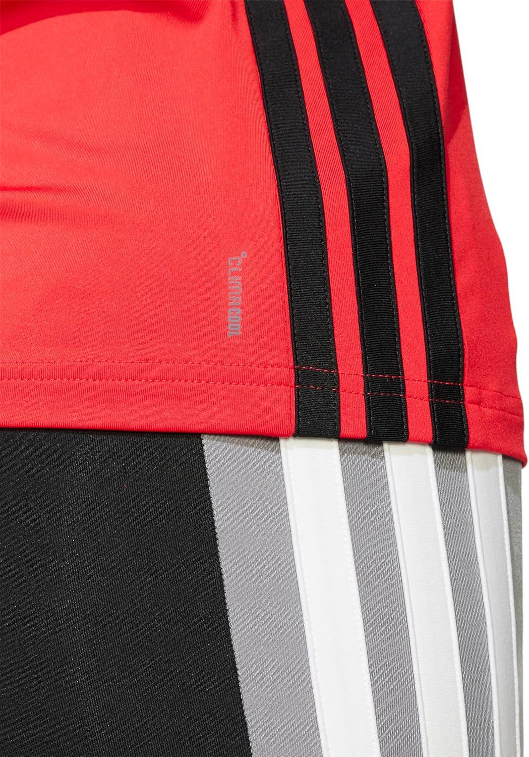 imageadidas Womens Train Essentials 3Stripes Long Sleeve TShirtPure RubyBlack