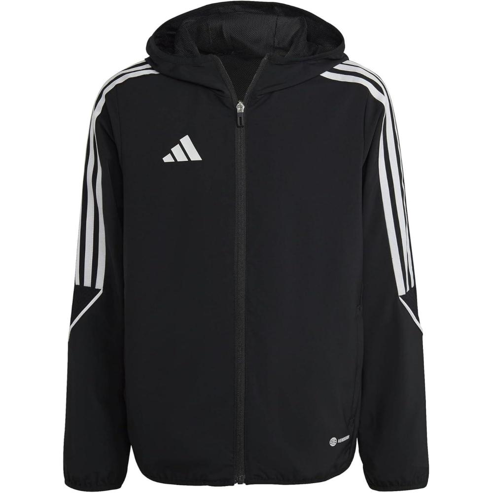 imageadidas Kids Boys Tiro23 League Windbreaker Soccer Cleats Full Zip  WhiteBlack