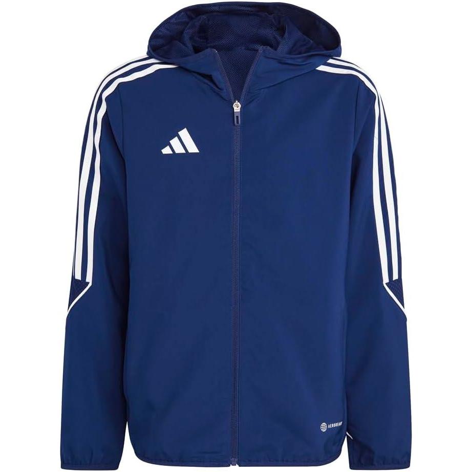 imageadidas Kids Boys Tiro23 League Windbreaker Soccer Cleats Full Zip  WhiteTeam Navy Blue