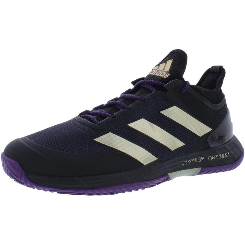 imageadidas Mens Adizero Ubersonic 4 Tennis ShoeCore BlackGold MetallicCarbon