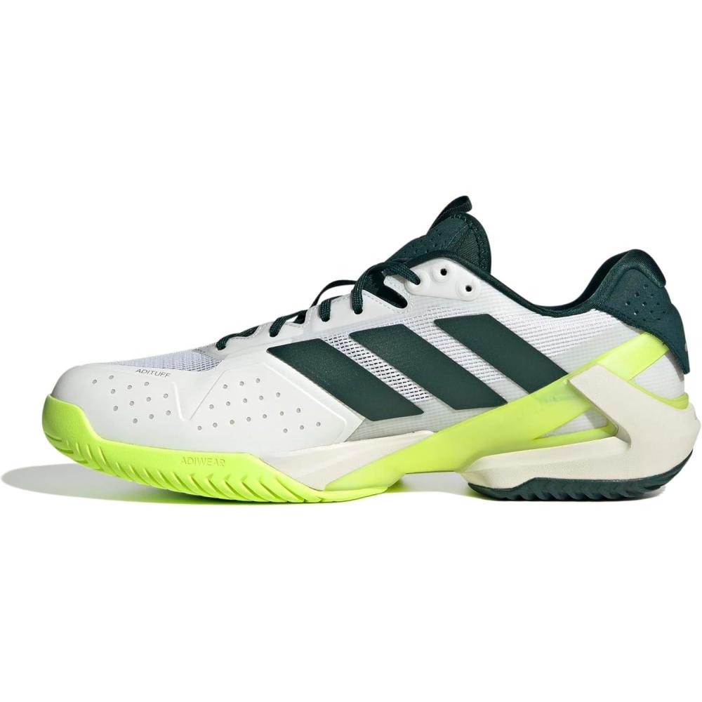 imageadidas Mens Adizero Ubersonic 5 TennisWhiteAurora IvyLucid Lemon