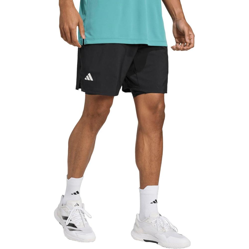 imageadidas Mens Club Tennis Climacool TwoinOne Shorts Black Medium