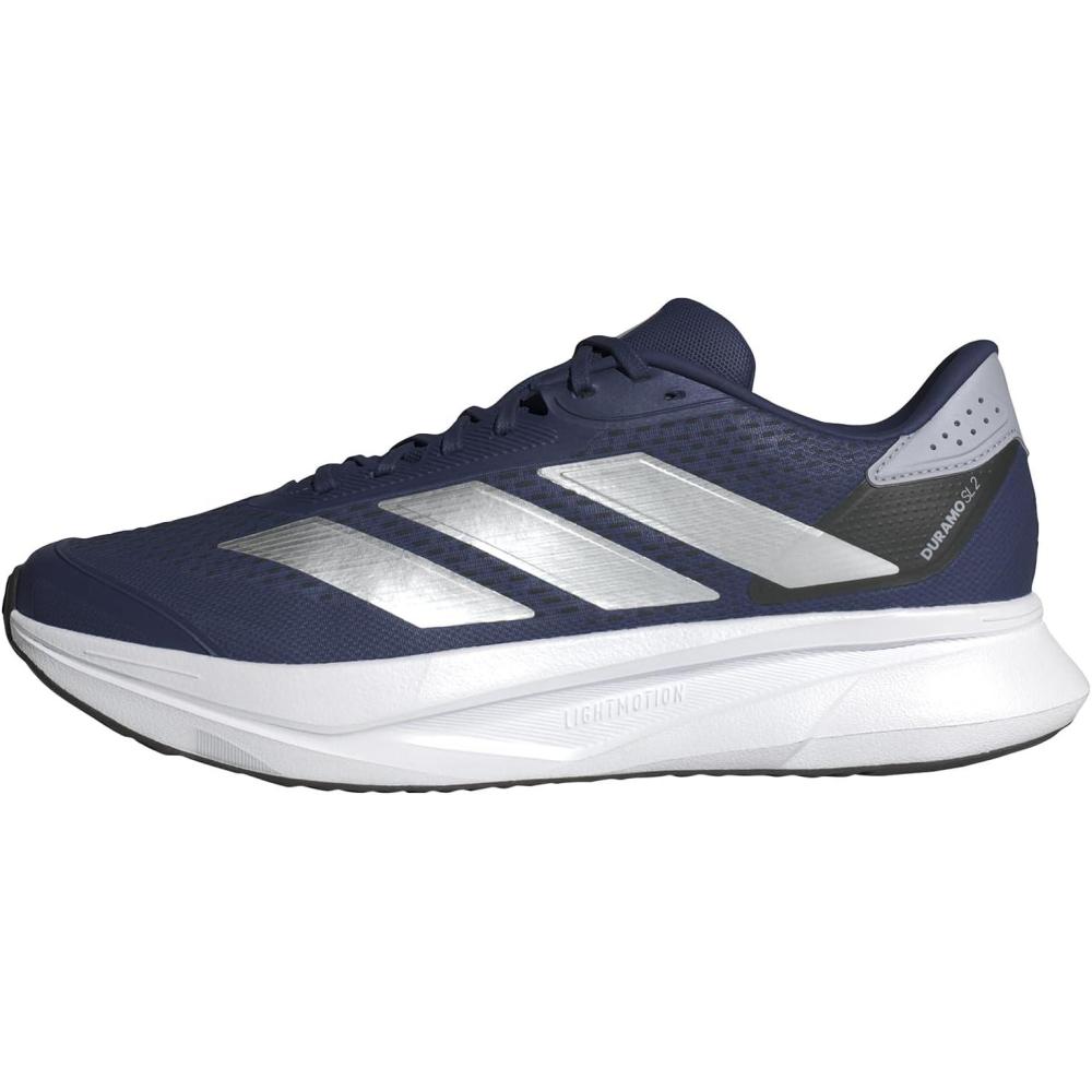 imageadidas Mens Duramo SL 2 Running SneakerDark BlueSilver MetallicHalo Silver