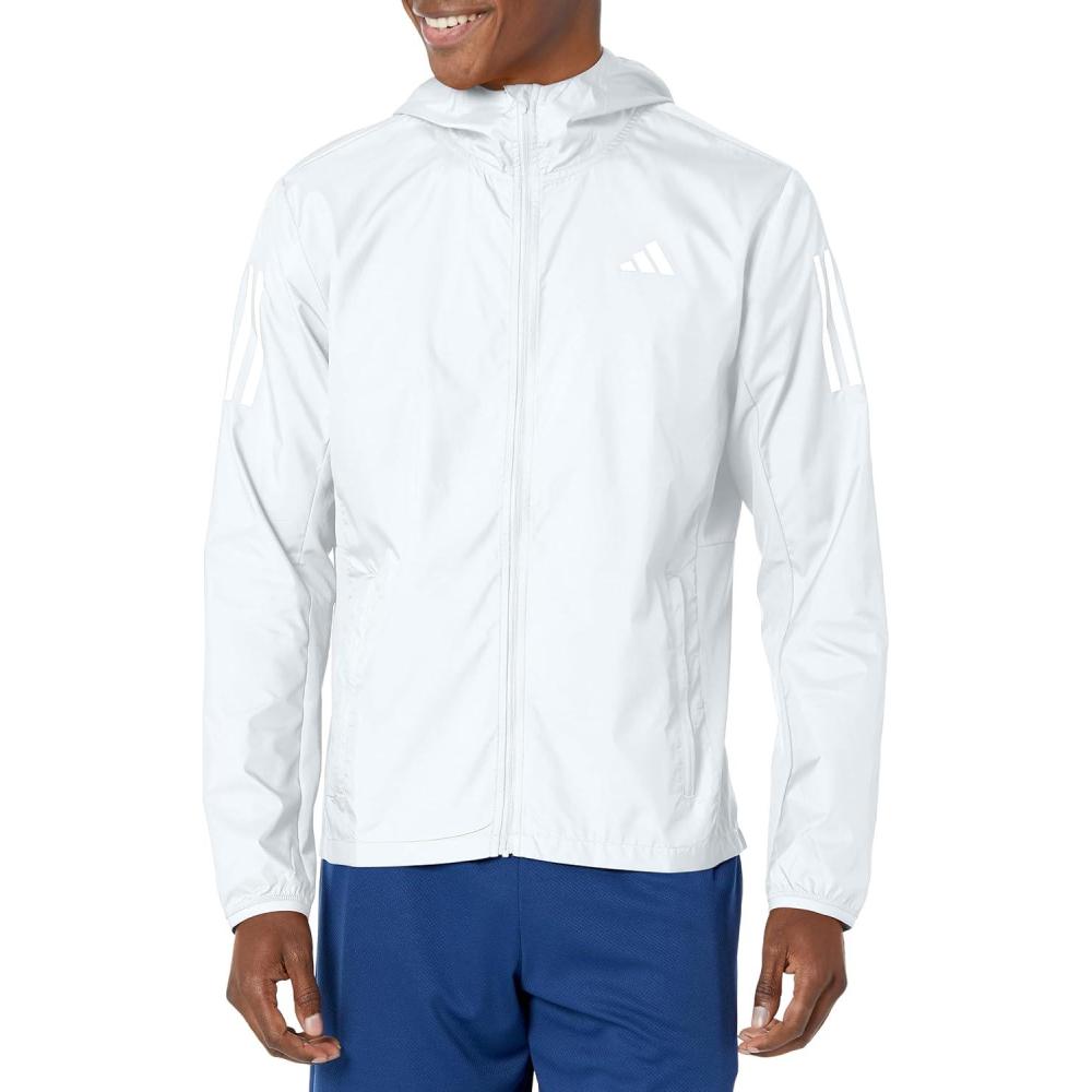 imageadidas Mens Own The Run JacketWhiteGrey