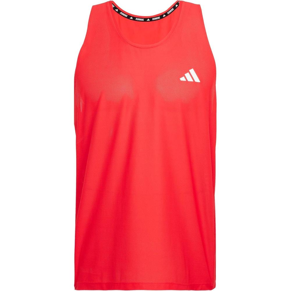 imageadidas Mens Own The Run Tank TopPure Ruby