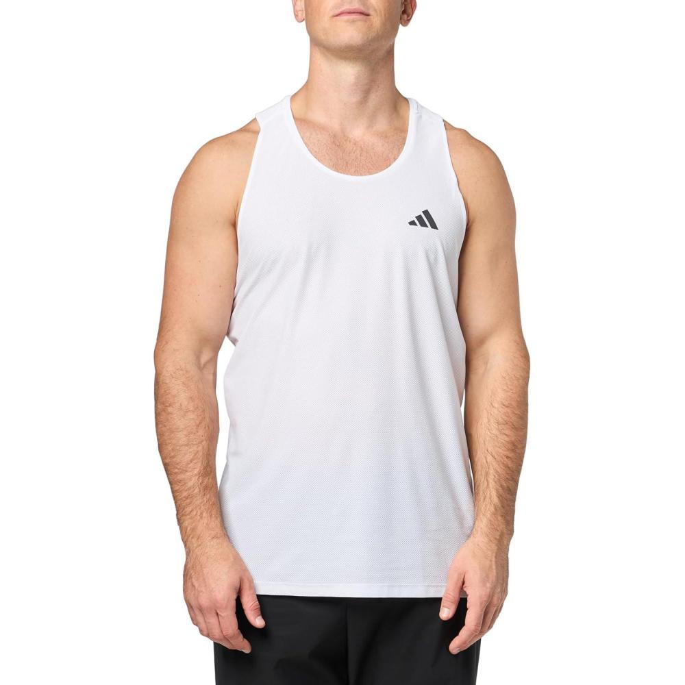 imageadidas Mens Own The Run Tank TopWhiteWhite