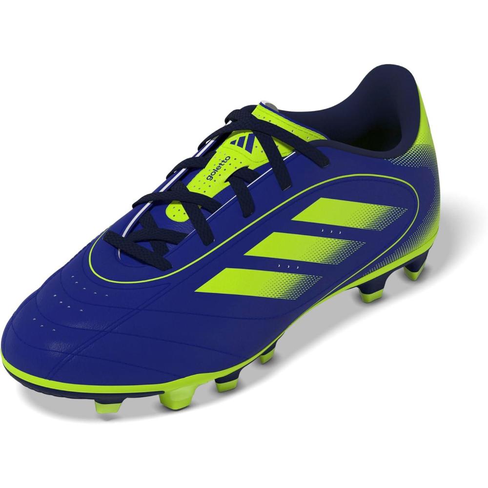 imageadidas UnisexChild Goletto Ix Firm Multi Ground SneakerLucid BlueLucid LemonDark Blue